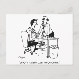 Hypochondriac Cartoon 3104 Briefkaart