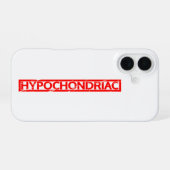 Hypochondriac Stamp iPhone 16 Hoesje (Achterkant horizontaal)