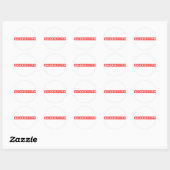 Hypochondriac Stamp Ronde Sticker (Vel)