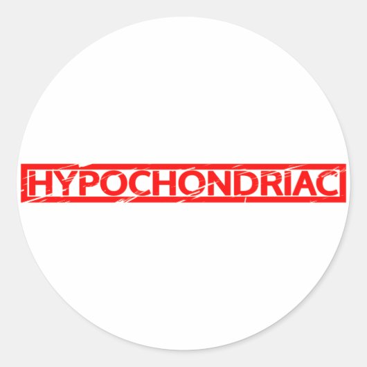 Hypochondriac Stamp Ronde Sticker (Voorkant)
