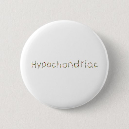 hypochondriak ronde button 5,7 cm (Voorkant)