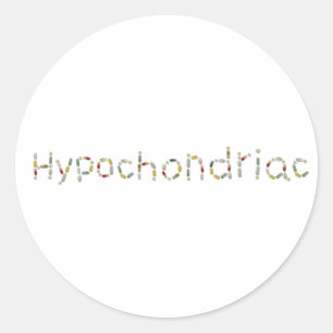 hypochondriak ronde sticker