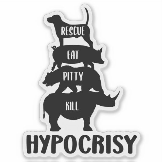 Hypocrisie, Activisme Sticker (Voorkant)