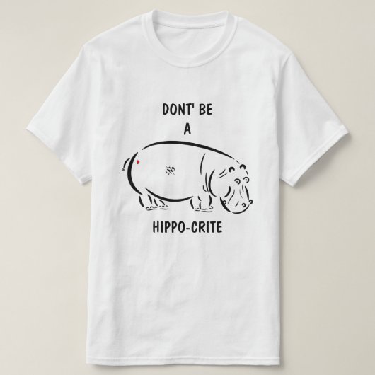 Hypocrisie grap t-shirt (Design voorkant)