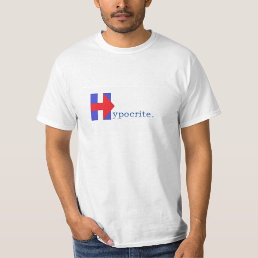 Hypocrite Hillary T-shirt (Voorkant)