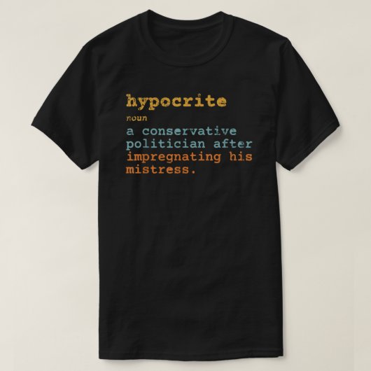 Hypocrite Pro Choice Reproductive Rights T-shirt (Design voorkant)