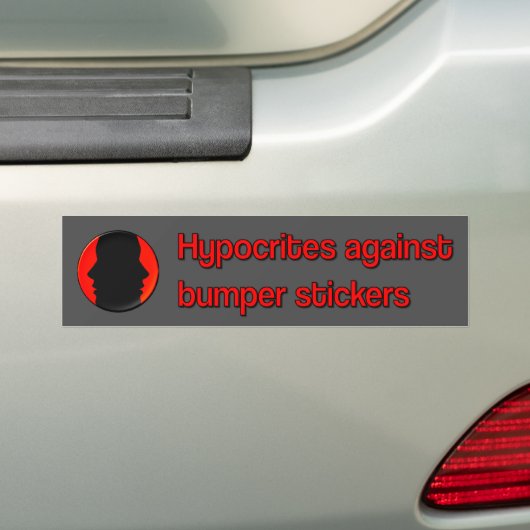 Hypocriten tegen bumperstickers (Op auto)