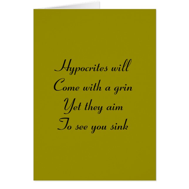 Hypocrites (Voorkant)