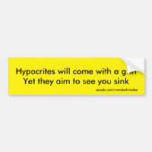 Hypocrites Bumpersticker (Voorkant)