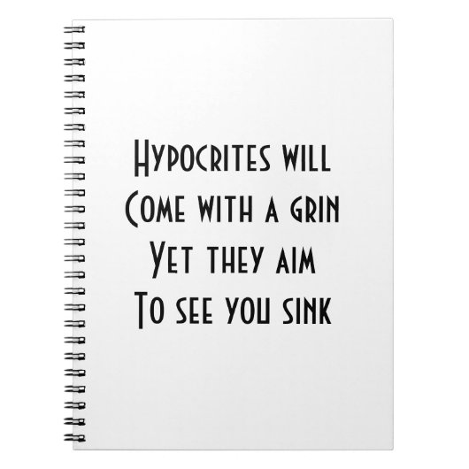 Hypocrites Notitieboek (Voorkant)