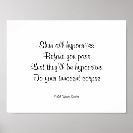 Hypocrites Poster (Voorkant)