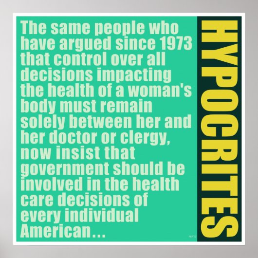 Hypocrites Poster (Voorkant)