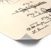 Hypodermische spuit 1893 oude kunstspier poster (Hoek)