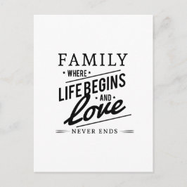 Hypografie Inspirerend Familie Quote Briefkaart