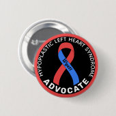 Hypoplastisch linkerhartsyndroom Advocate zwart Ronde Button 5,7 Cm (Voorkant /achterkant)