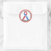 Hypoplastisch linkerhartsyndroom Warrior White Ronde Sticker (Tas)