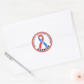 Hypoplastisch linkerhartsyndroom Warrior White Ronde Sticker (Envelop)