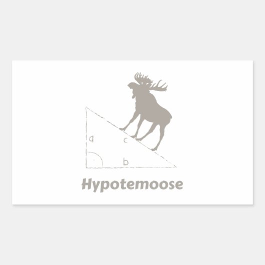 Hypotemoose Wiskunde Geek Rechthoekige Sticker (Voorkant)