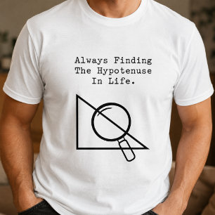 Hypotenusa Vinder Wiskunde Freak Geometrie Liefheb T-shirt