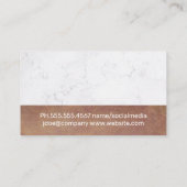 Hypothecair huis onroerend goed logo | Marmer Visitekaartje (Achterkant)