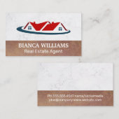 Hypothecair huis onroerend goed logo | Marmer Visitekaartje (Voorkant / Achterkant)