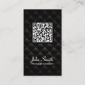 Hypothecaire agent Elegant Dark QR Code Visitekaartje (Voorkant)
