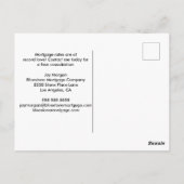 Hypothecaire Bedrijf Refinance Uw Marketingen van  Briefkaart (Achterkant)