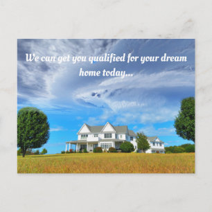 Hypothecaire onderneming Lening Officer New Home M Briefkaart