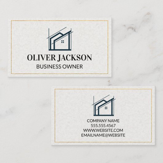 Hypothecaire woningen | Architect Visitekaartje (Voorkant / Achterkant)