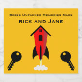Hypotheek goedgekeurd sparkling wijnetiket (Enkel label)