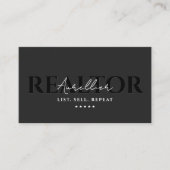 Hypotheek makelaar houtskool script visitekaartje (Voorkant)