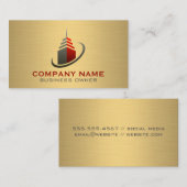 Hypotheek Sky Scraper Building Icon Visitekaartje (Voorkant / Achterkant)