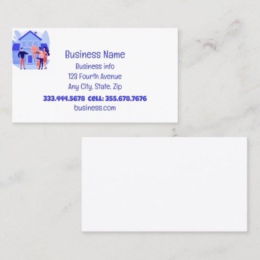 Hypotheekmakelaar Gespecialiseerde financiële inst Visitekaartje (Voorkant / Achterkant)