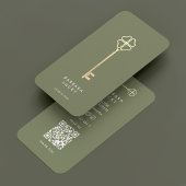 Hypotheekmakelaar Key Real Estate Minimal Sage Visitekaartje