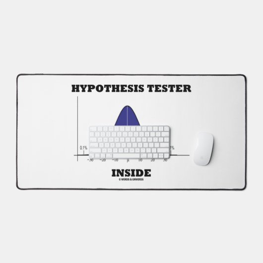 Hypothesetestester in Humor Stats Bureaumat (Keyboard & Muis)