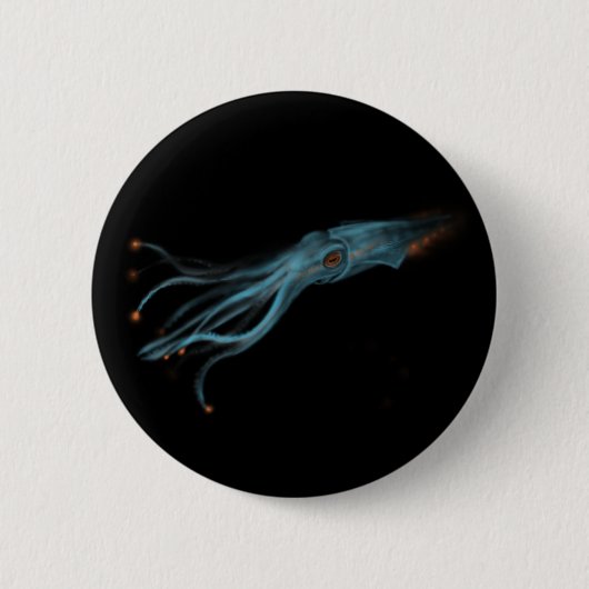 Hypothetische Inktvis Knop Ronde Button 5,7 Cm (Voorkant)