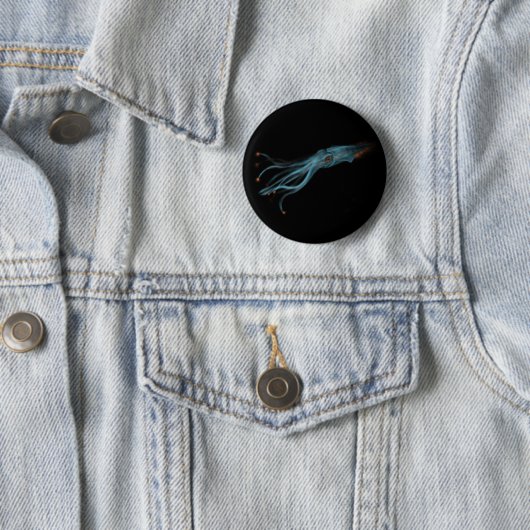 Hypothetische Inktvis Knop Ronde Button 5,7 Cm (In situ)