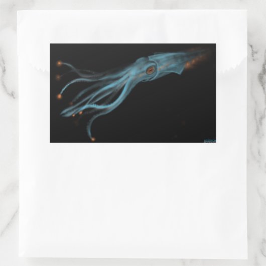 Hypothetische Sticker van pijlinktvissen (Tas)