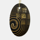 Hypsis Abstract Art Oval Ornament (Links)