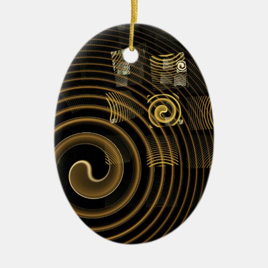 Hypsis Abstract Art Oval Ornament (Voorkant)