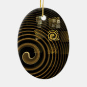 Hypsis Abstract Art Oval Ornament (Achterkant)