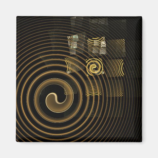 Hypsis Abstract Art Square Magnet (Voorkant)