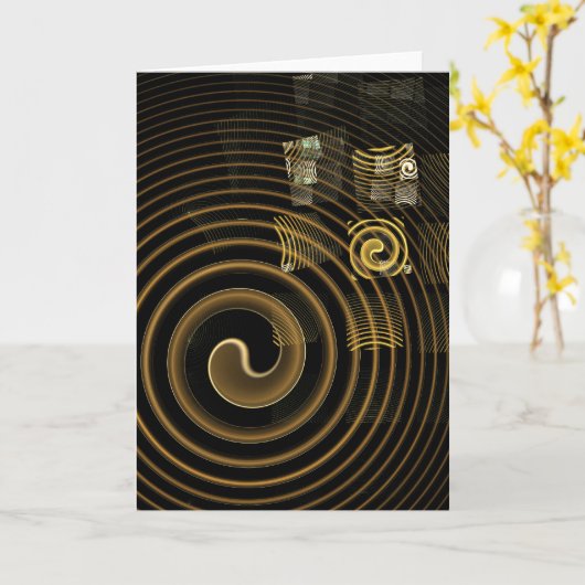 Hypsis Abstract Art Wenskaart Kaart (Gele Bloem)