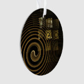 Hypsis Abstracte Art Acrylcirkel Ornament (voorkant)