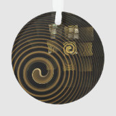 Hypsis Abstracte Art Acrylcirkel Ornament (achterkant)