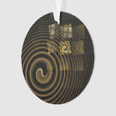 Hypsis Abstracte Art Acrylcirkel Ornament (voorkant)