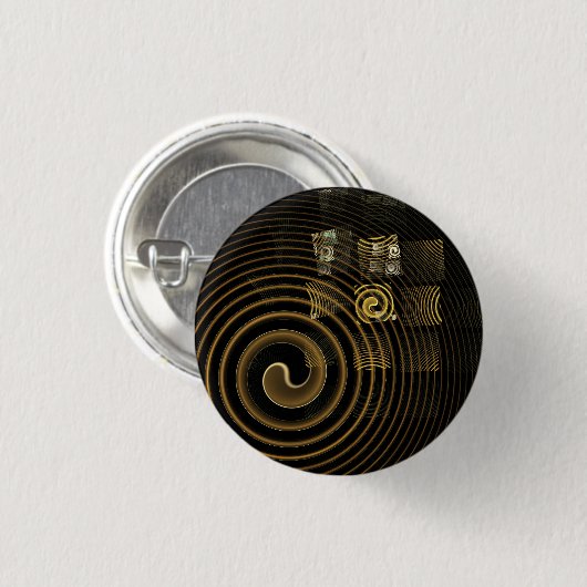 Hypsis Abstracte Art Button (rond) (Voorkant /achterkant)