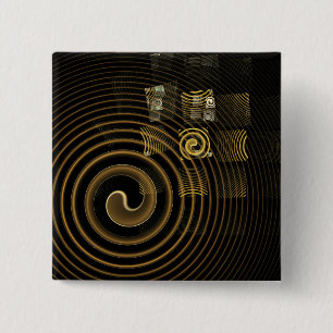 Hypsis Abstracte Art Button (vierkant)