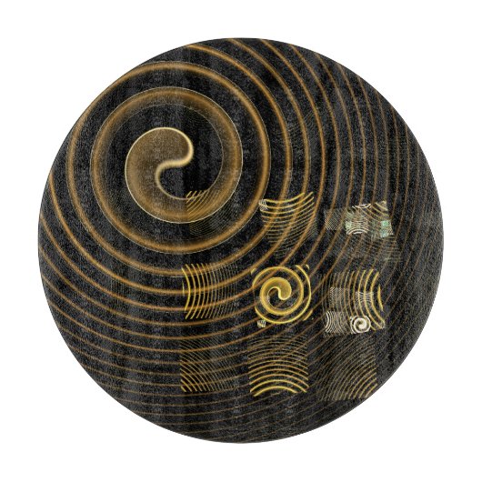 Hypsis Abstracte Art Cirkel Snijplank (Voorkant)