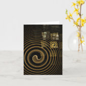 Hypsis Abstracte Art Note Card Kaart (Gele Bloem)